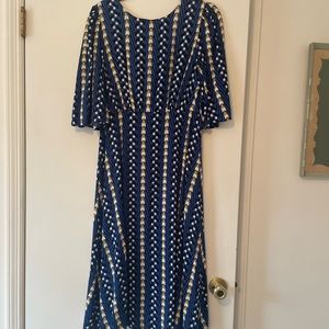 The Odells for Anthropologie Geometric Midi Dress